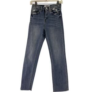 Mica Denim Women's Aniello Super High Rise Straight Leg Jeans Size 24